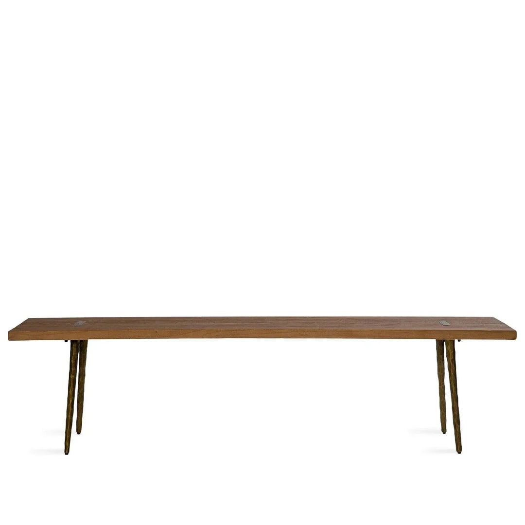 Rustic elm wood dining bench splendor environmental situation.