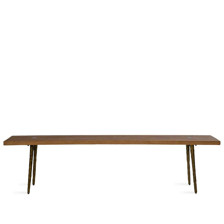Rustic elm wood dining bench splendor environmental situation.