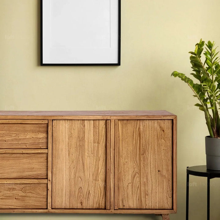 Rustic elm wood storage cabinet arcadia in real life style.