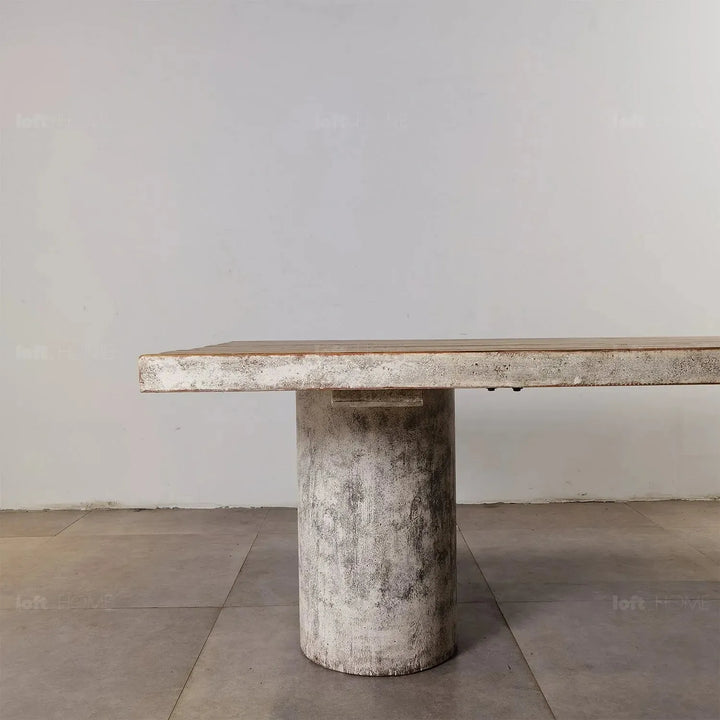 Rustic pine wood dining table barn conceptual design.