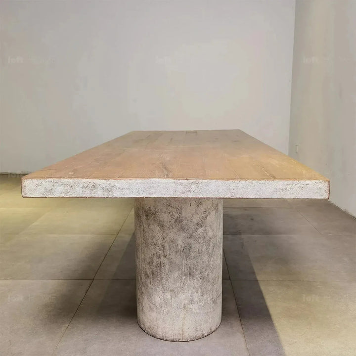 Rustic pine wood dining table barn situational feels.