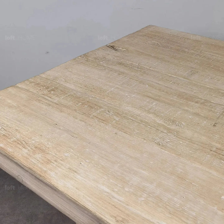 Rustic pine wood dining table lodge detail 1.