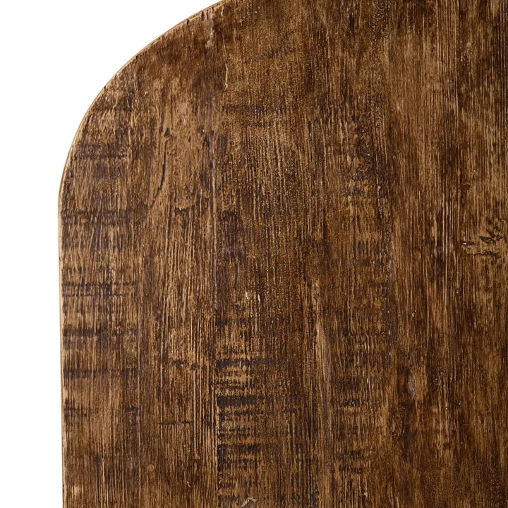 Rustic pine wood dining table shore material variants.