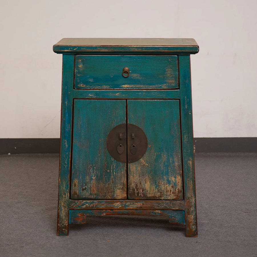 Rustic pine wood storage cabinet heirloom primary product view.