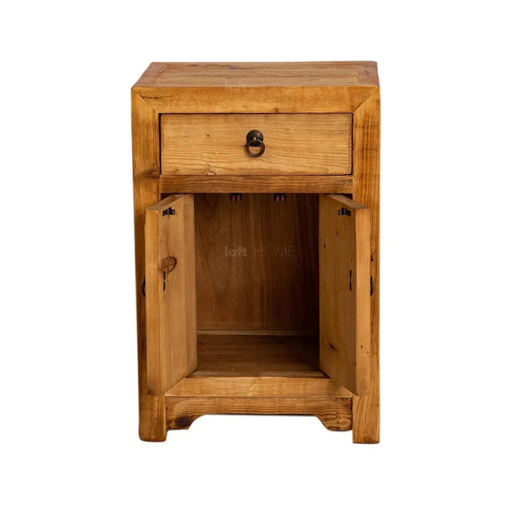 Rustic pine wood storage drawer cabinet tranquility material variants.