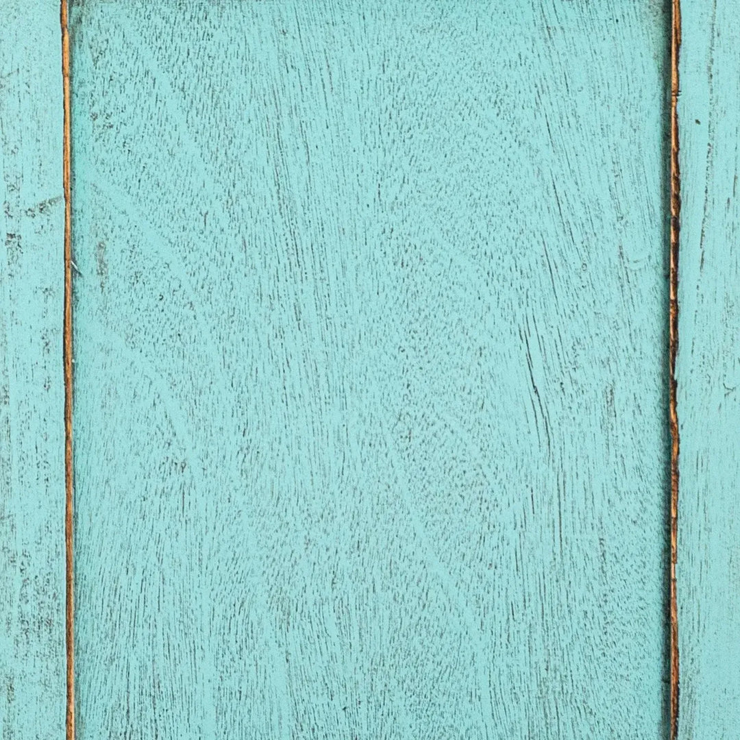 Rustic pine wood tv console whispers color swatches.