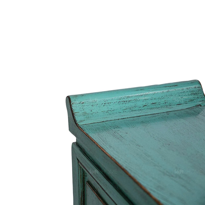 Rustic pine wood tv console whispers with context.