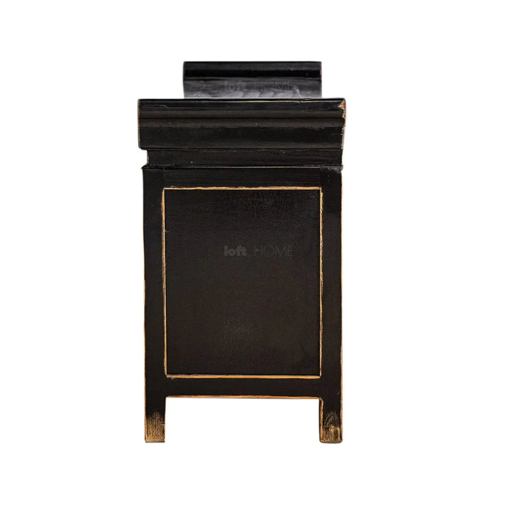 Rustic pine wood tv console yugen in real life style.