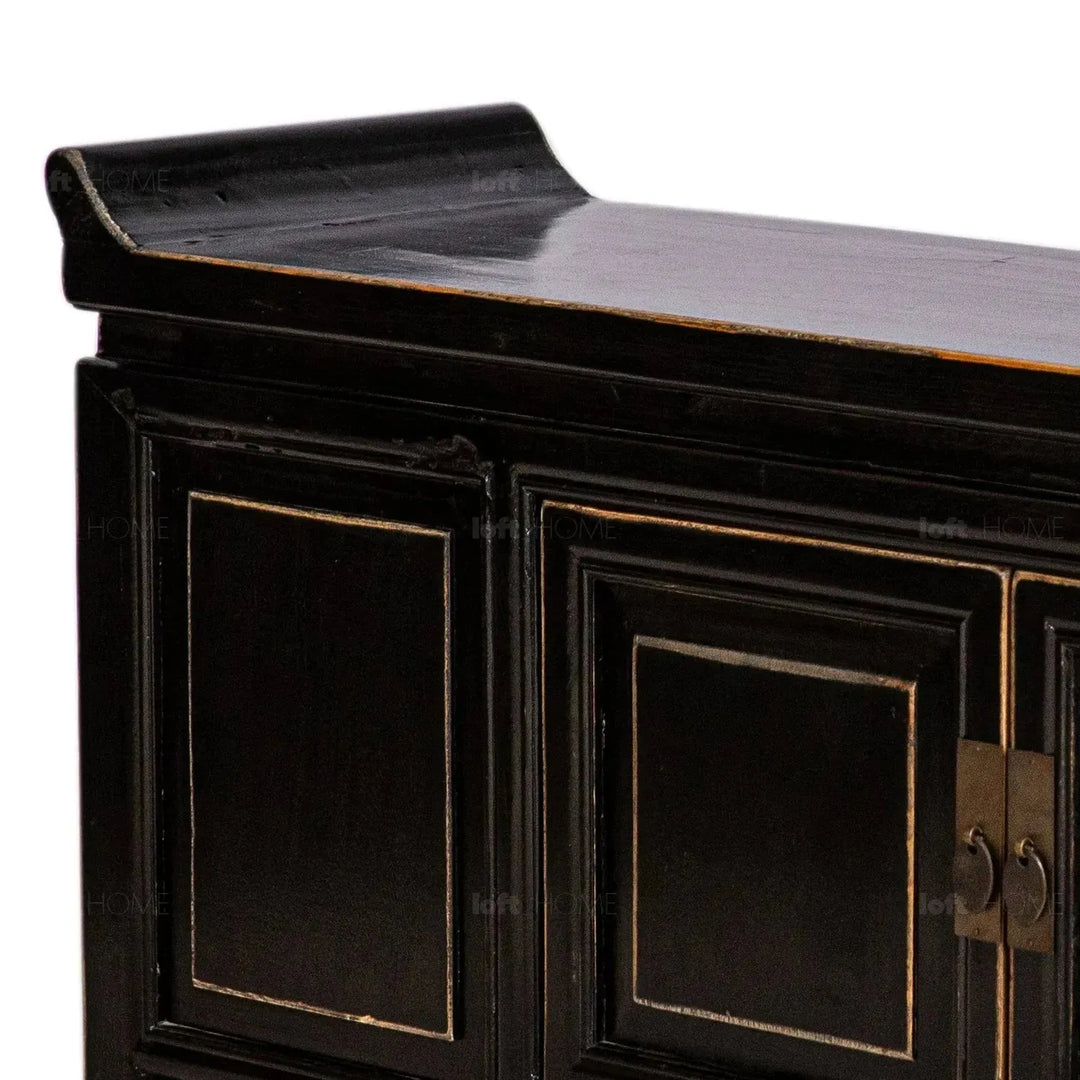 Rustic pine wood tv console yugen with context.