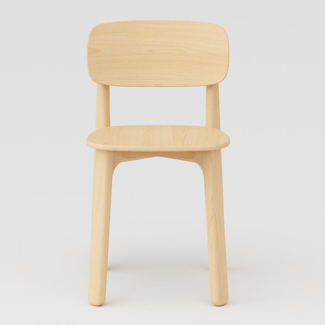 Scandinavian beech wood dining chair poppy detail 10.