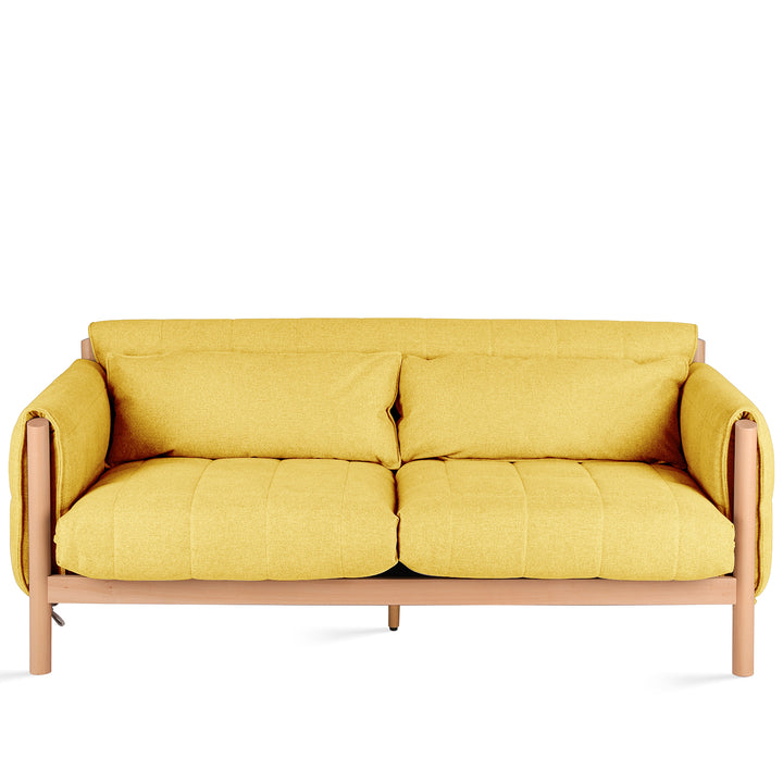 Scandinavian beech wood fabric 2 seater sofa hilda detail 3.