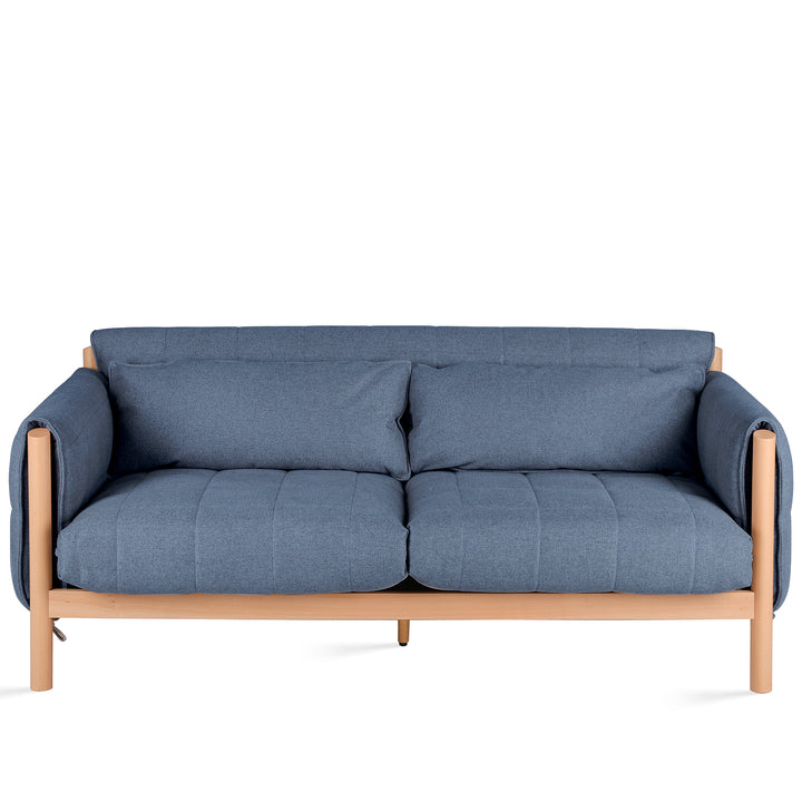 Scandinavian beech wood fabric 2 seater sofa hilda detail 4.