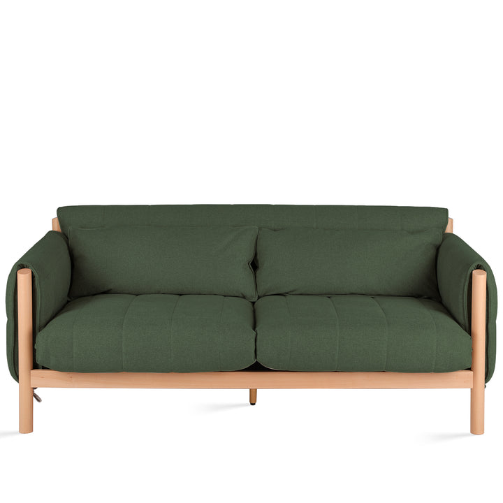 Scandinavian beech wood fabric 2 seater sofa hilda detail 5.