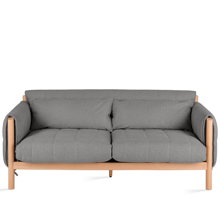 Scandinavian beech wood fabric 2 seater sofa hilda detail 7.