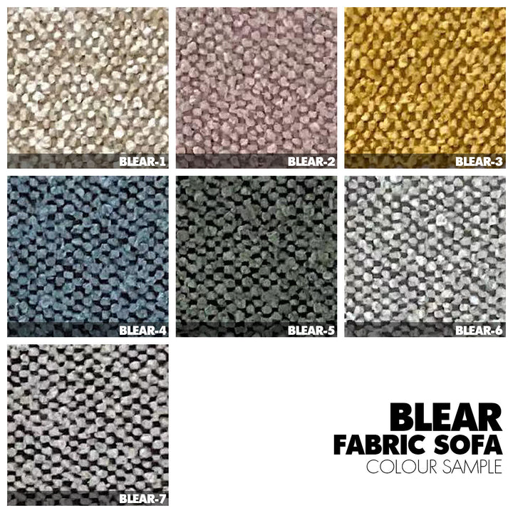 Scandinavian beech wood fabric 2 seater sofa hilda color swatches.