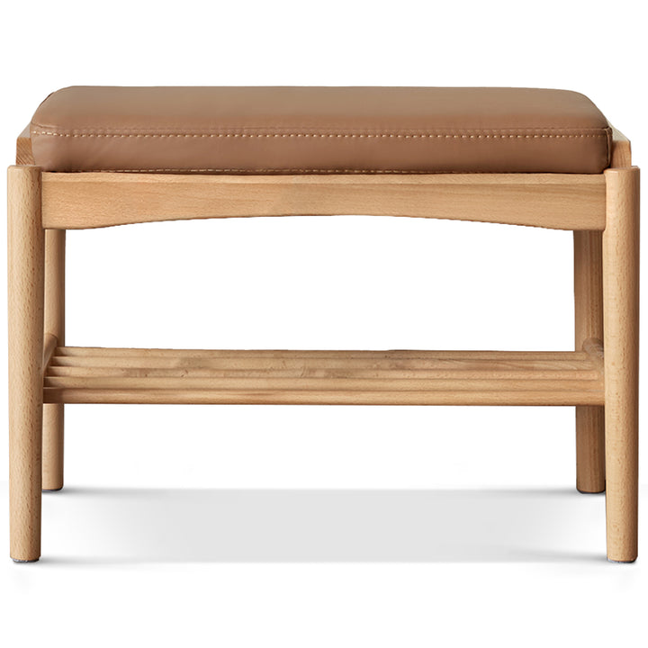 Scandinavian beech wood mixed weave fabric bench step detail 3.