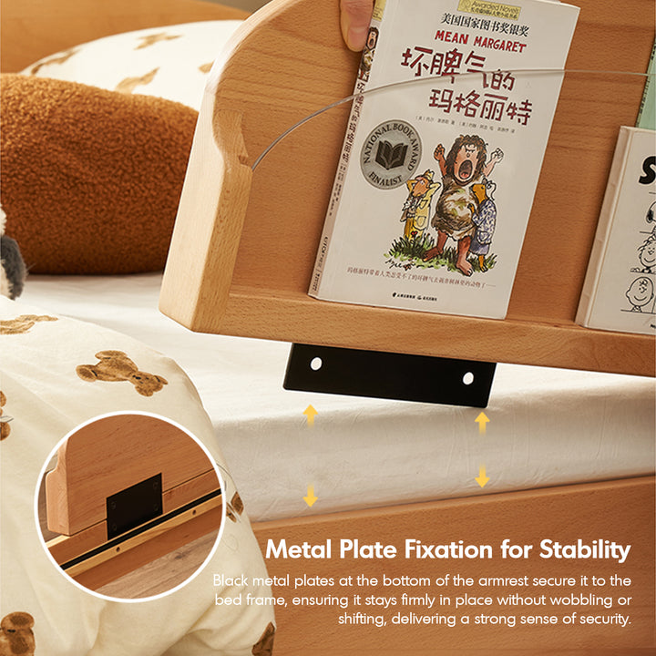 Scandinavian beech wood cat scratch resistant fabric leather kids bed nestle environmental situation.