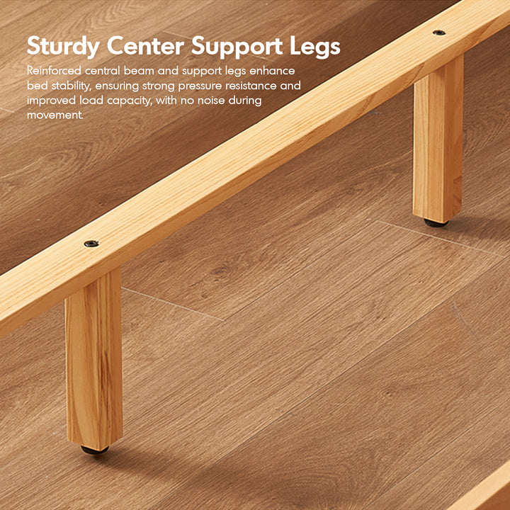 Scandinavian beech wood cat scratch resistant fabric leather kids bed nestle detail 4.