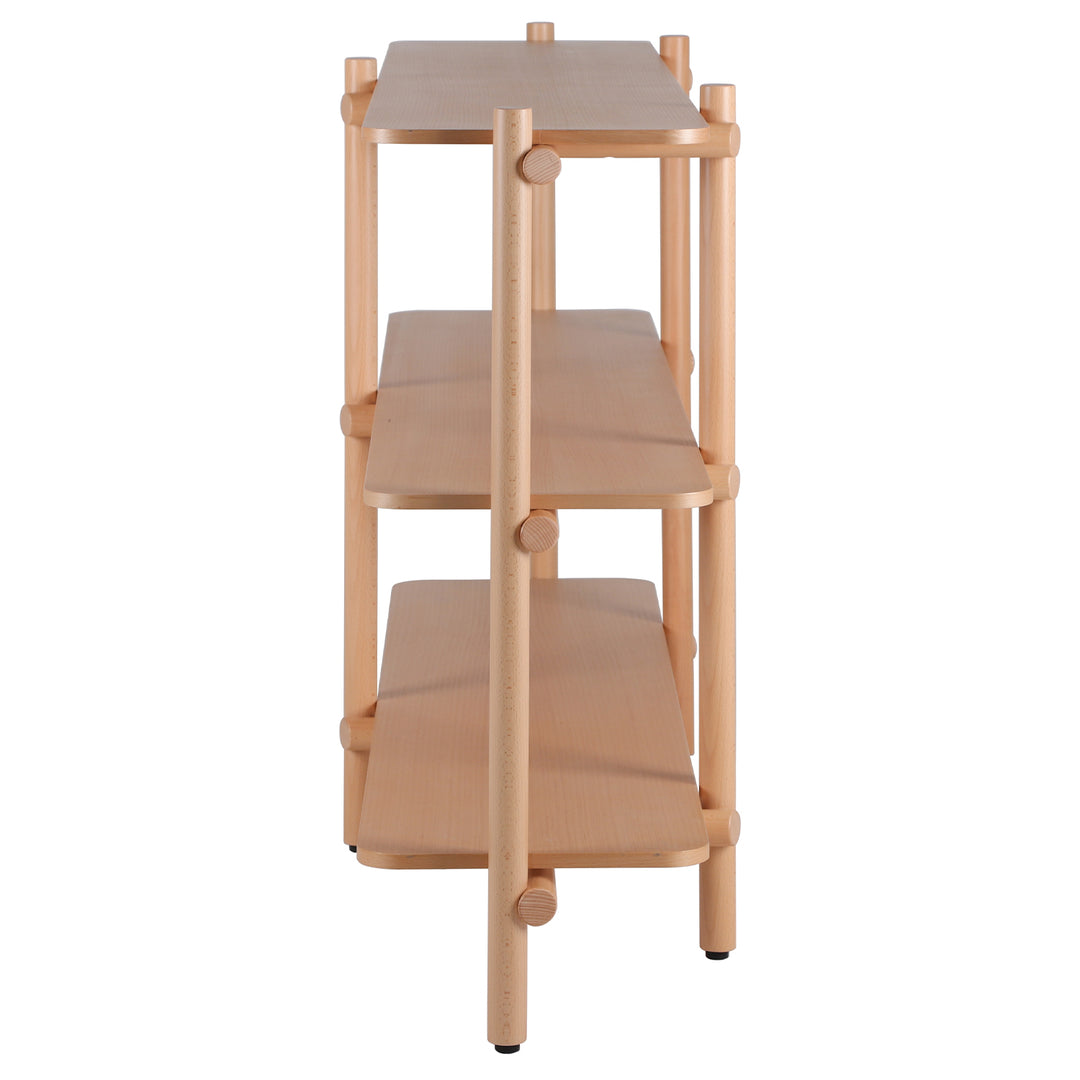 Scandinavian beech wood side display shelf hilda situational feels.