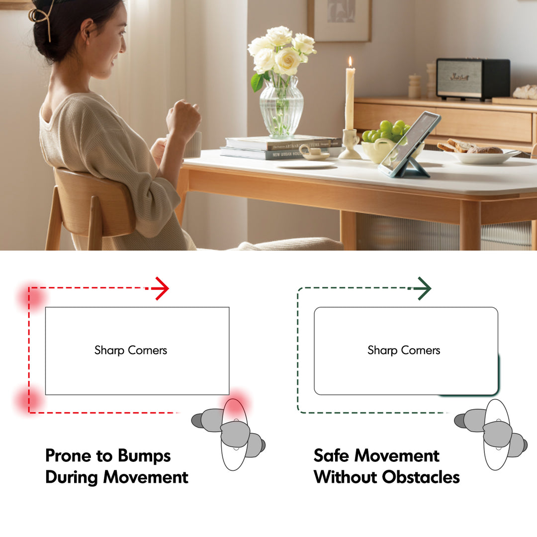 Scandinavian beech wood sintered stone dining table luna environmental situation.