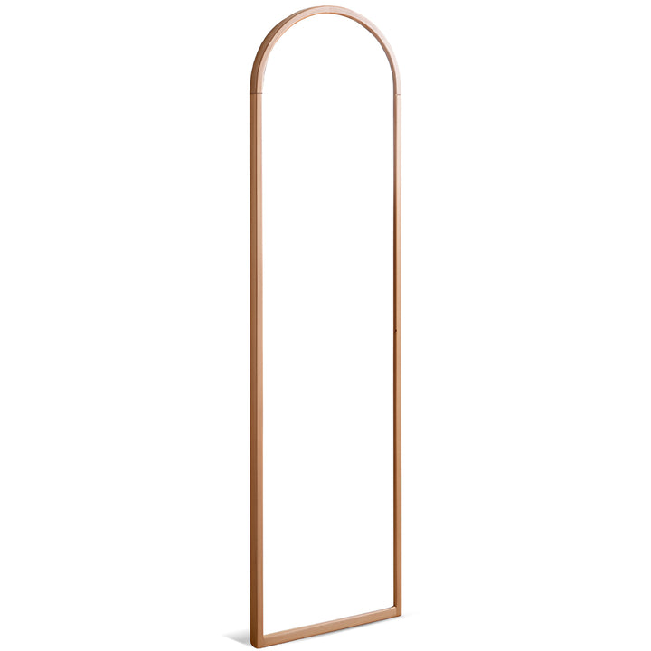 Scandinavian beech wood wall hanging dressing mirror glimmer detail 1.