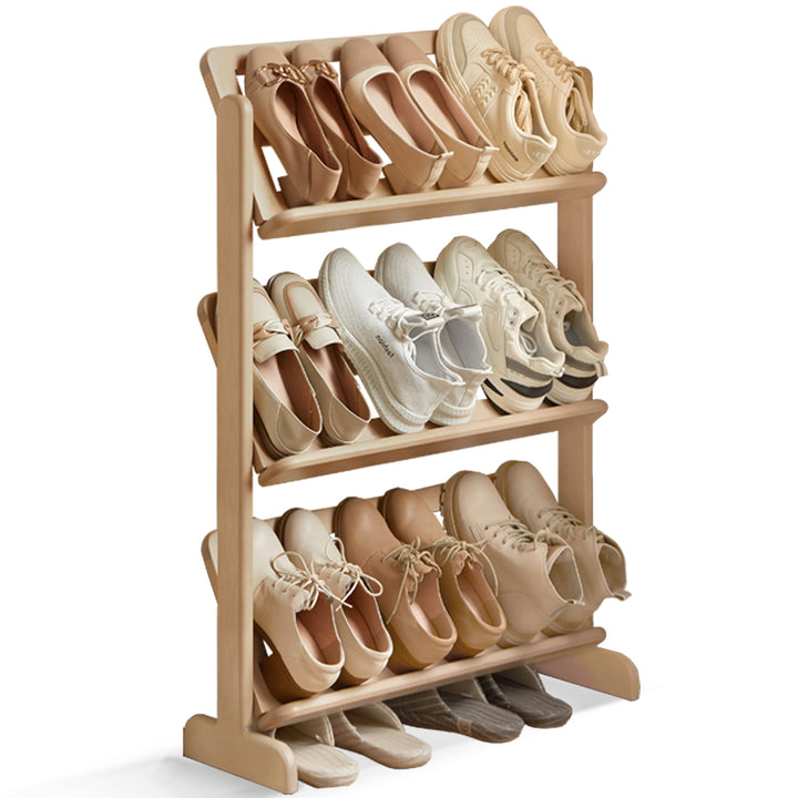 Scandinavian birch wood shoe shelf lina detail 7.