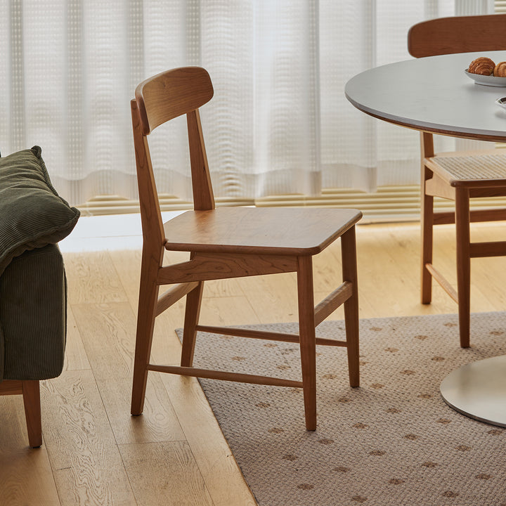 Scandinavian cherry wood dining chair modo color swatches.