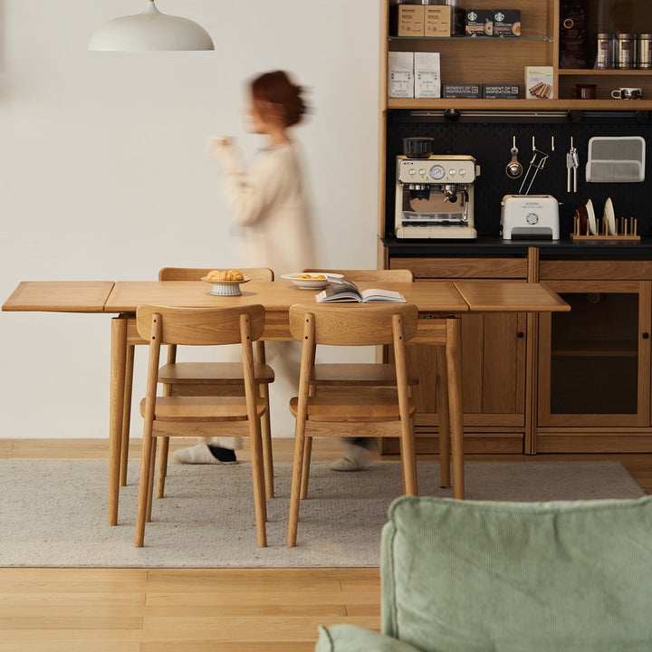 Scandinavian cherry wood extendable dining table mcgee size charts.