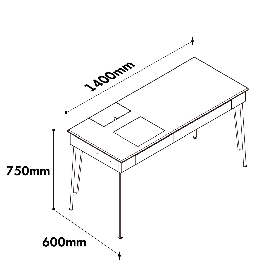 Scandinavian Cherry Wood Study Table TIMELESS