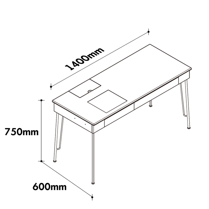 Scandinavian Cherry Wood Study Table TIMELESS