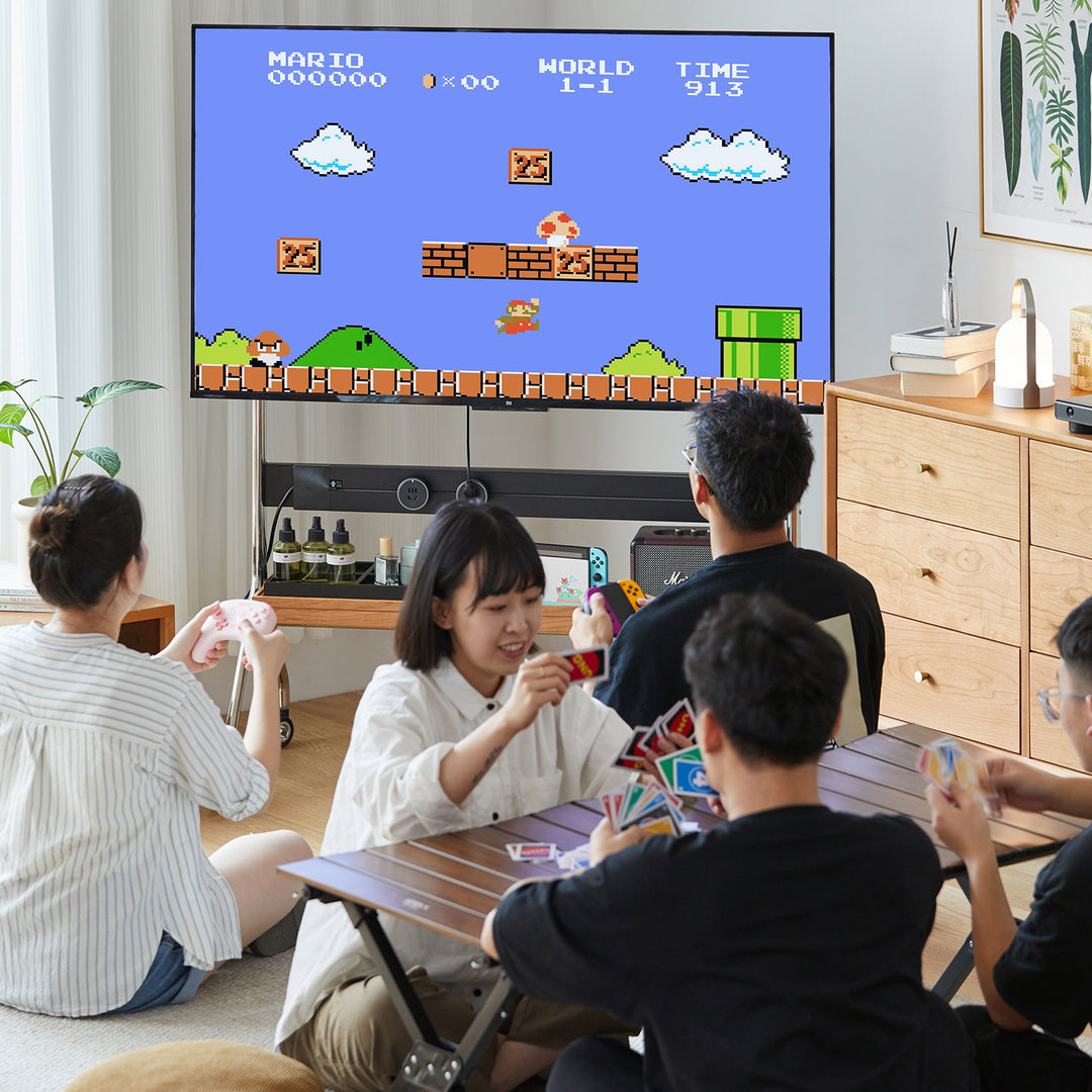 Scandinavian cherry wood tv hanger hal material variants.