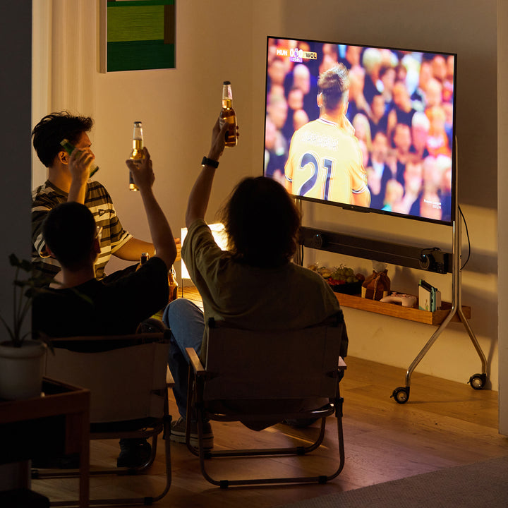 Scandinavian cherry wood tv hanger hal in details.