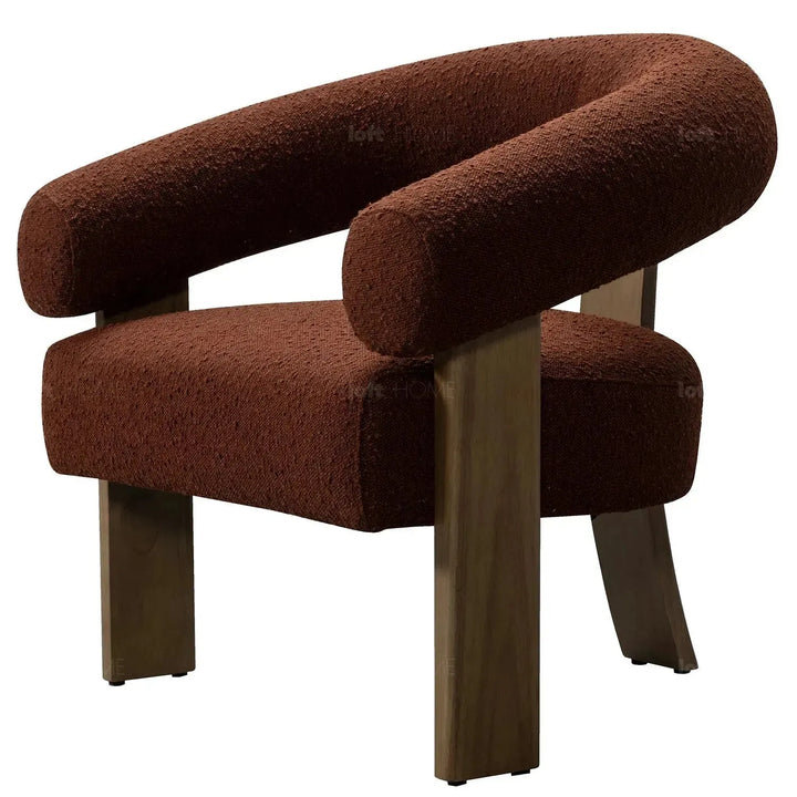 Japandi boucle fabric 1 seater sofa serenity in real life style.