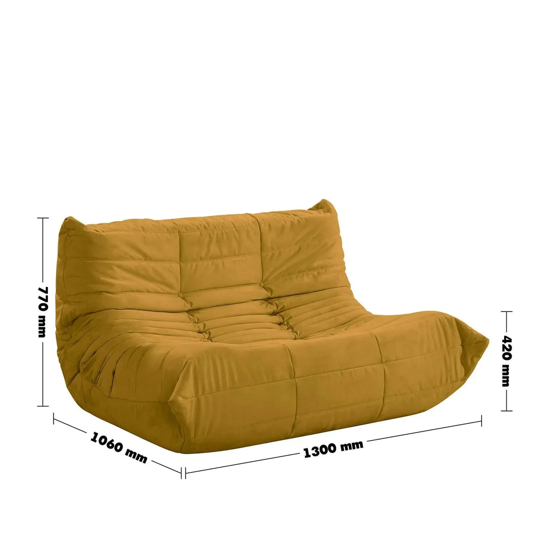 Contemporary fabric modular 2 seater sofa cater size charts.