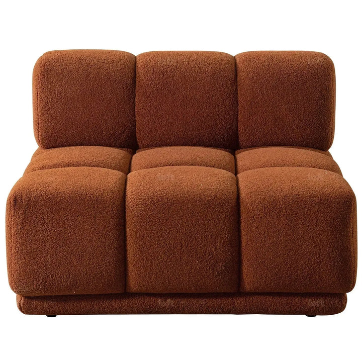 Contemporary teddy fabric modular 4 seater sofa cuboid situational feels.