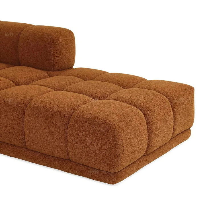 Contemporary teddy fabric modular ottoman cuboid l conceptual design.