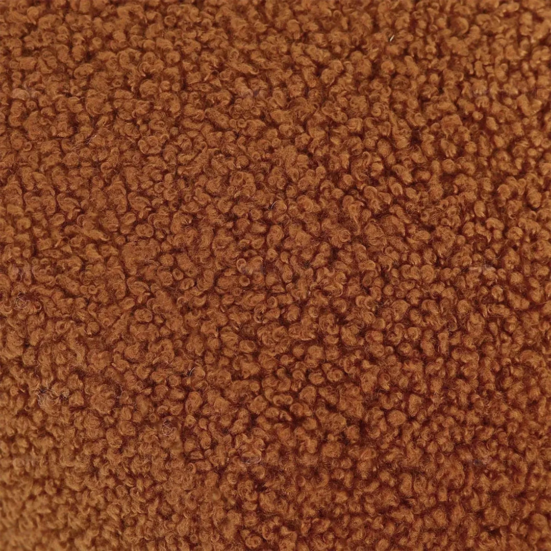 Contemporary teddy fabric modular ottoman cuboid color swatches.