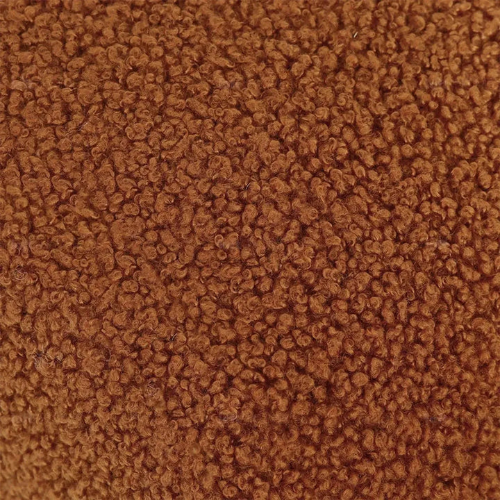 Contemporary teddy fabric modular ottoman cuboid color swatches.