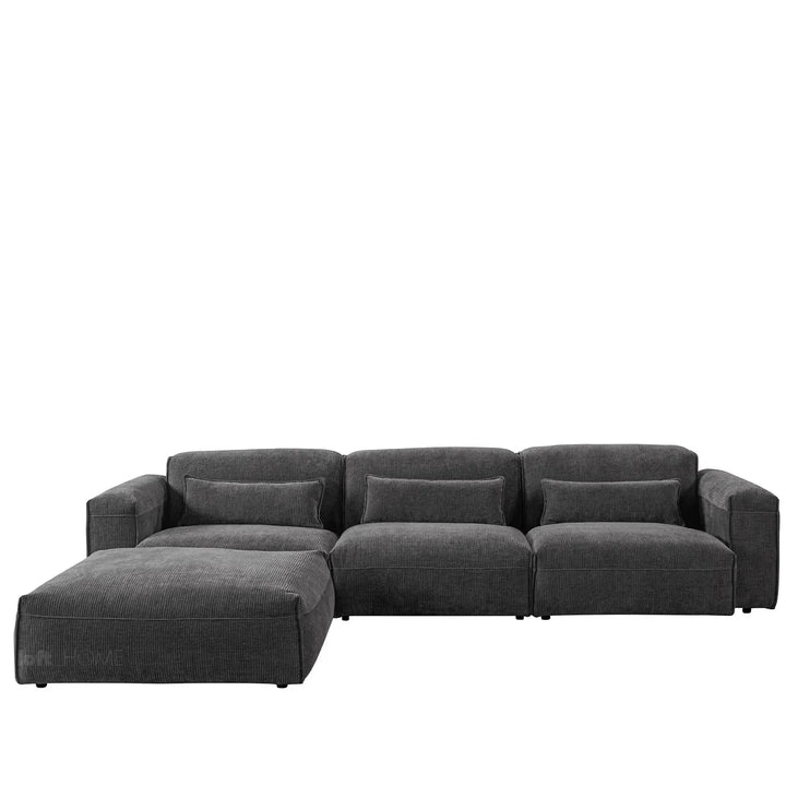 Modern corduroy velvet fabric modular ottoman opera environmental situation.