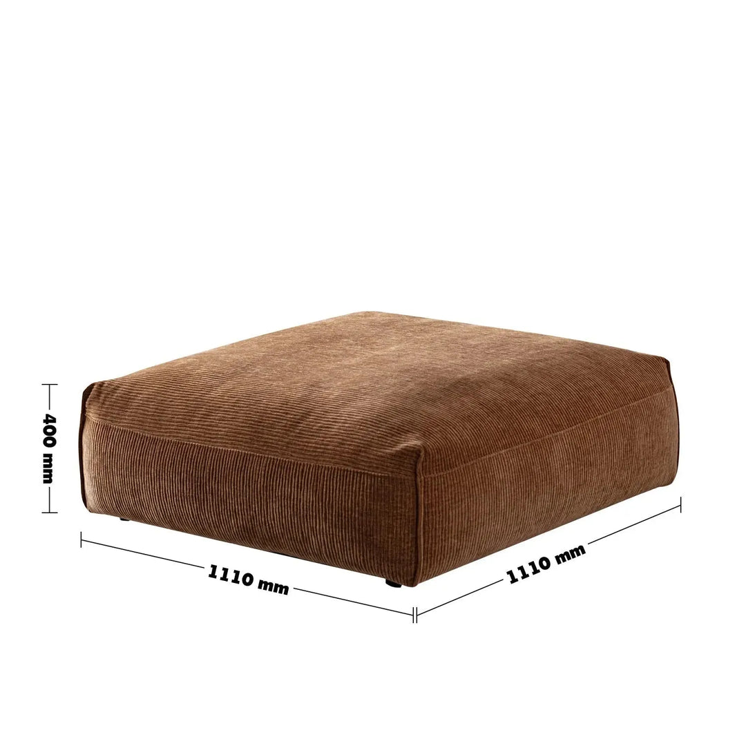 Modern corduroy velvet fabric modular ottoman opera size charts.