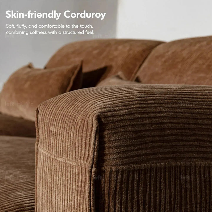 Modern corduroy velvet fabric modular ottoman opera in real life style.