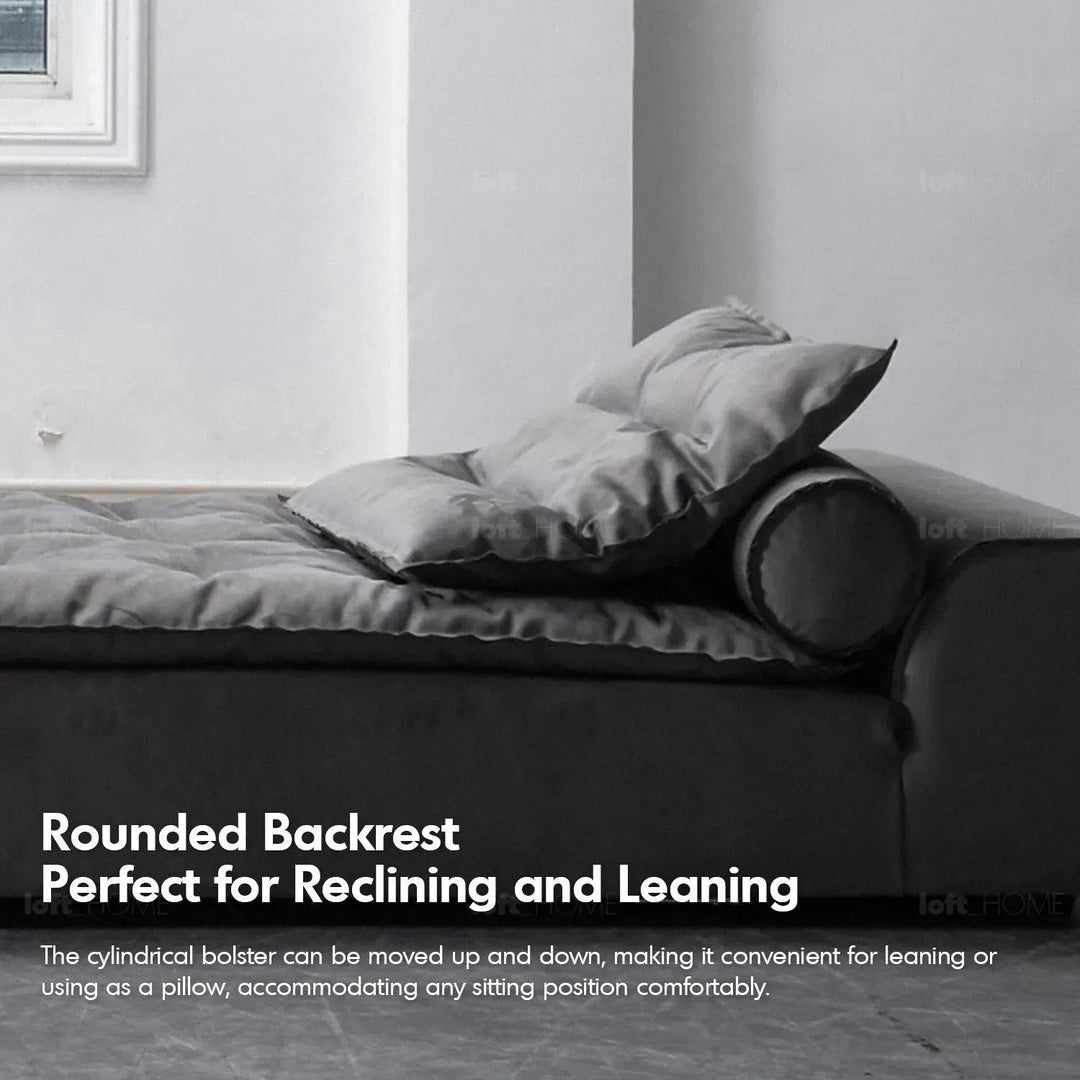 Modern fabric modular ottoman woolen with context.