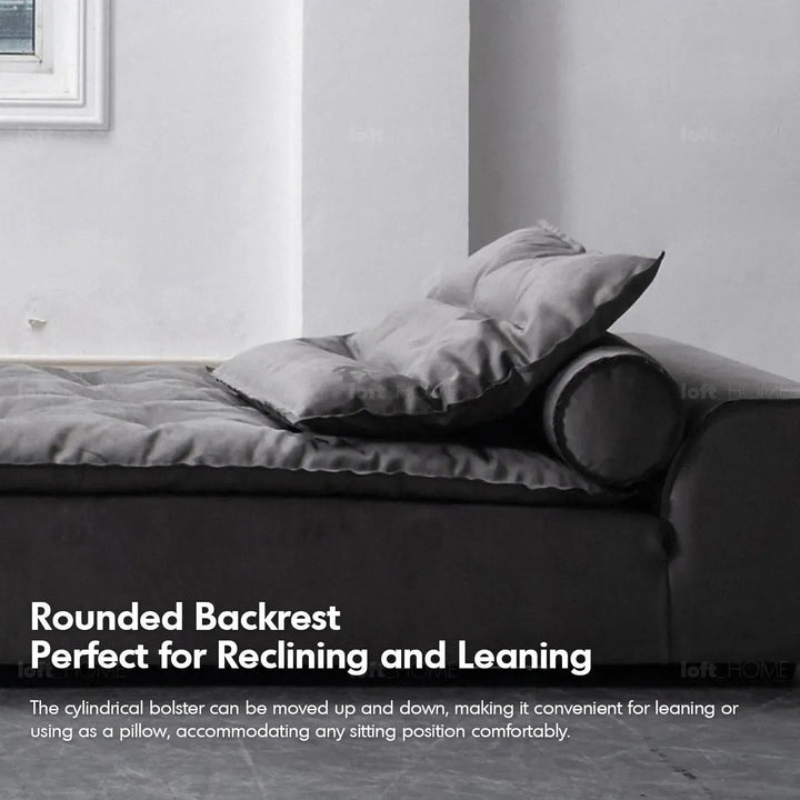 Modern fabric modular ottoman woolen with context.