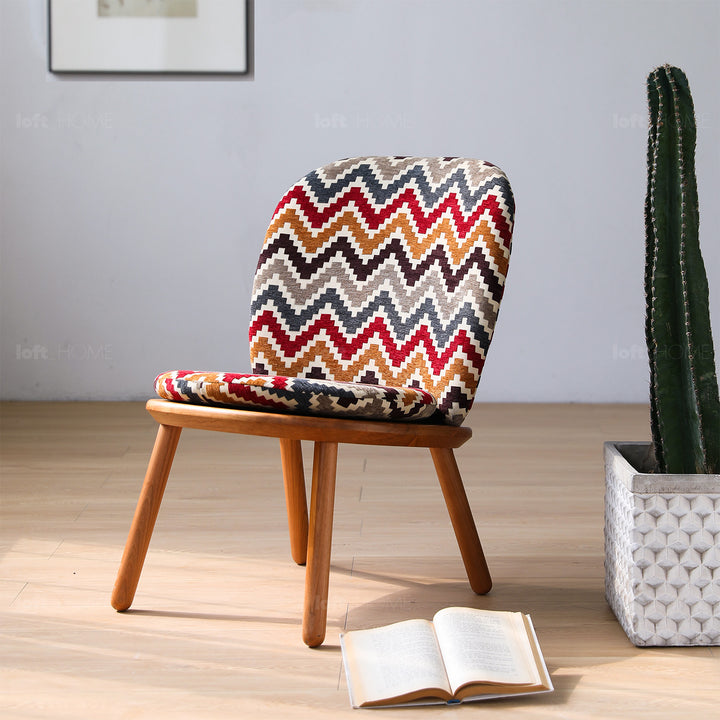 Scandinavian mixed weave fabric 1 seater sofa komachi primary product view.