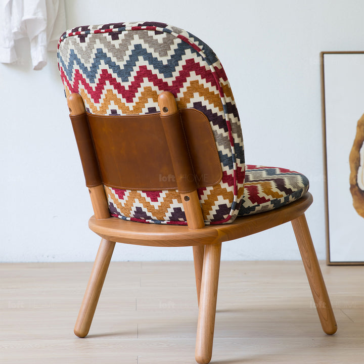 Scandinavian mixed weave fabric 1 seater sofa komachi in still life.