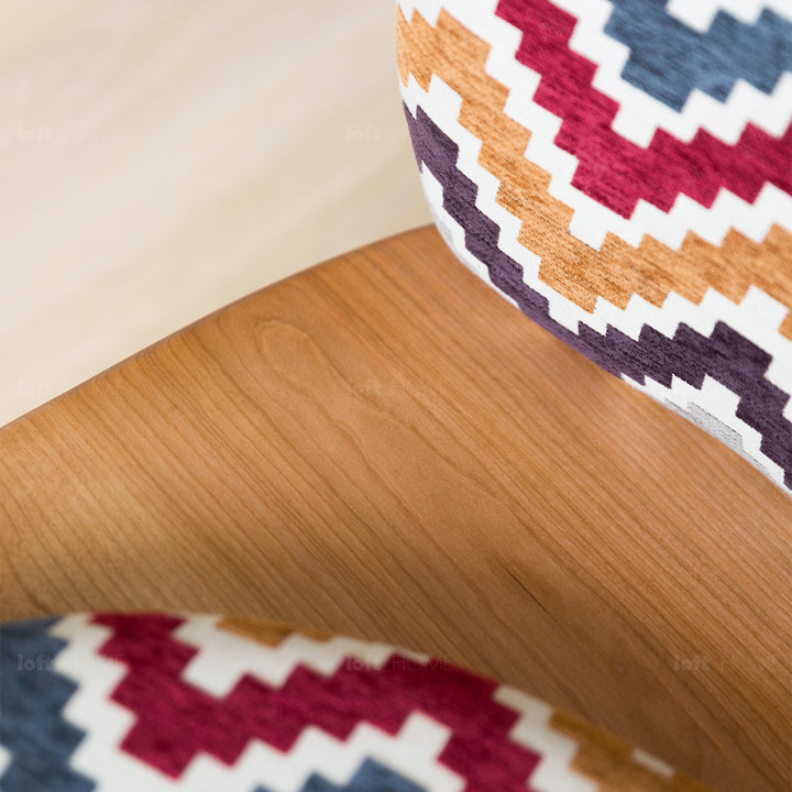 Scandinavian mixed weave fabric 1 seater sofa komachi detail 2.