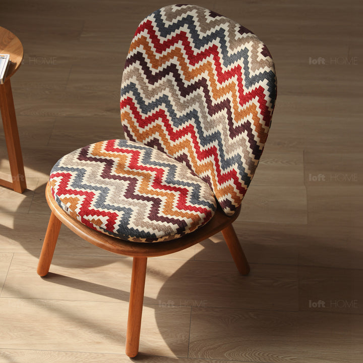 Scandinavian mixed weave fabric 1 seater sofa komachi with context.