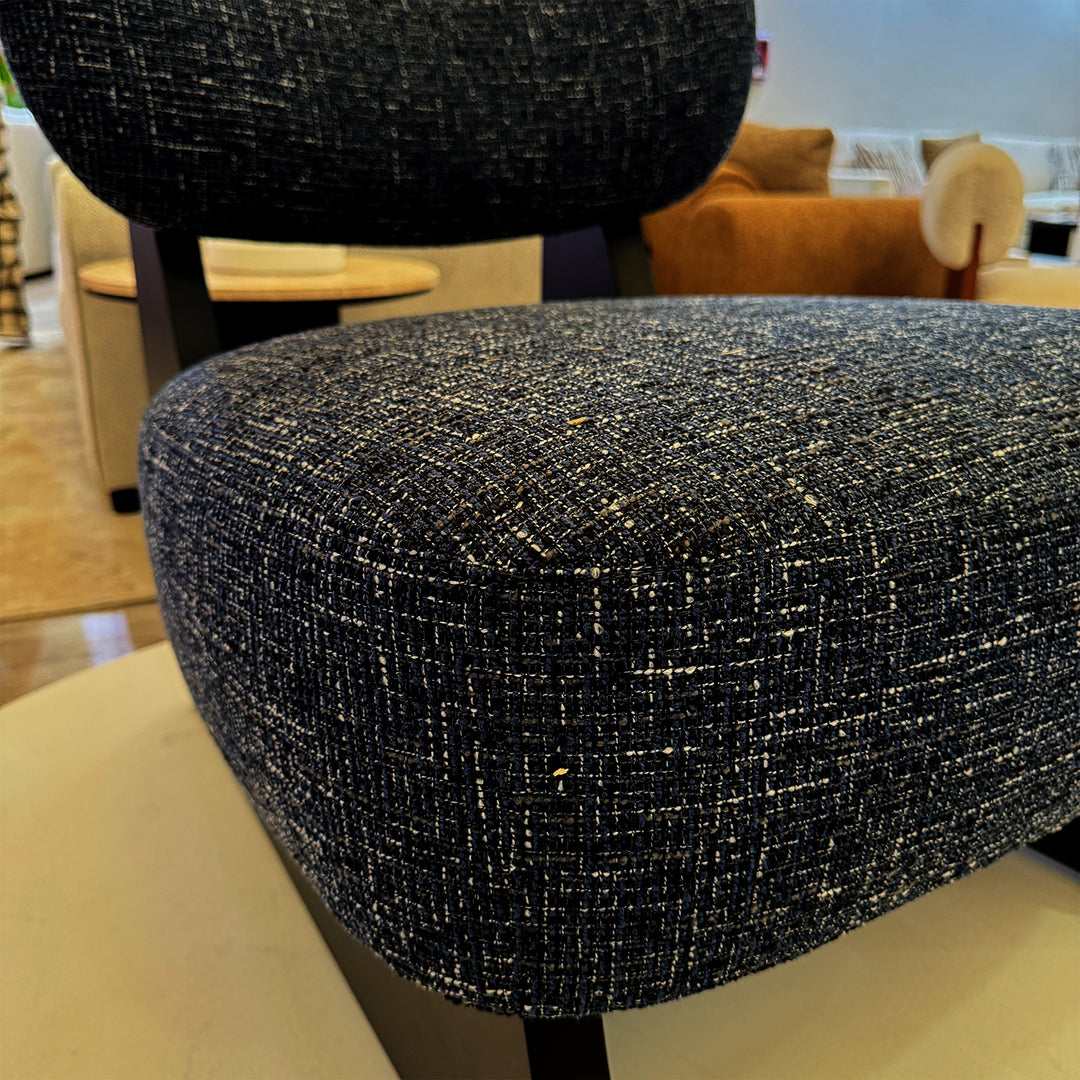 Japandi mixed weave fabric 1 seater sofa lange conceptual design.