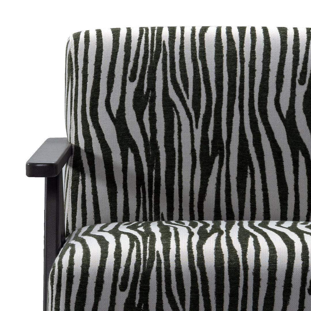 Japandi mixed weave fabric 1 seater sofa stua in still life.