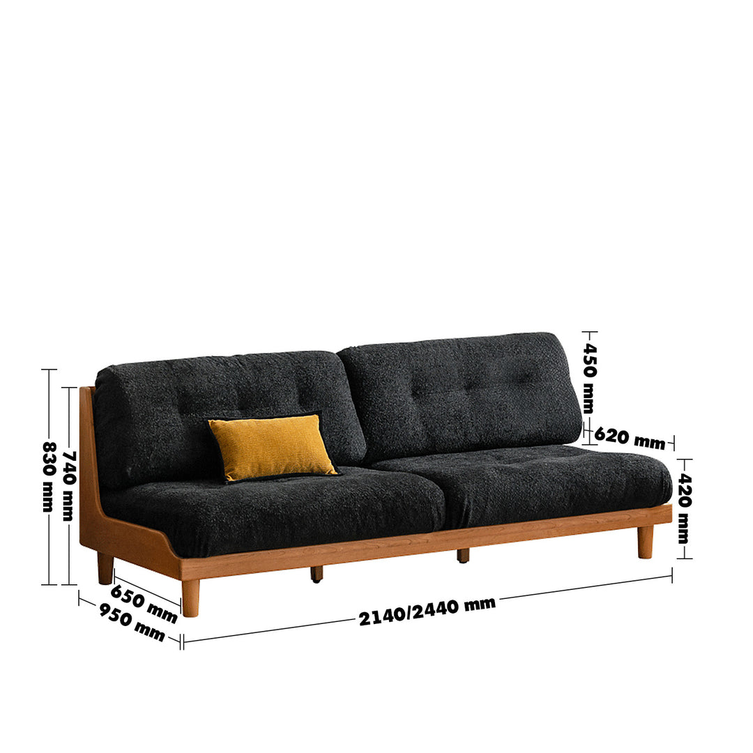 Scandinavian mixed weave fabric cherry wood 3 seater sofa undermoon size charts.